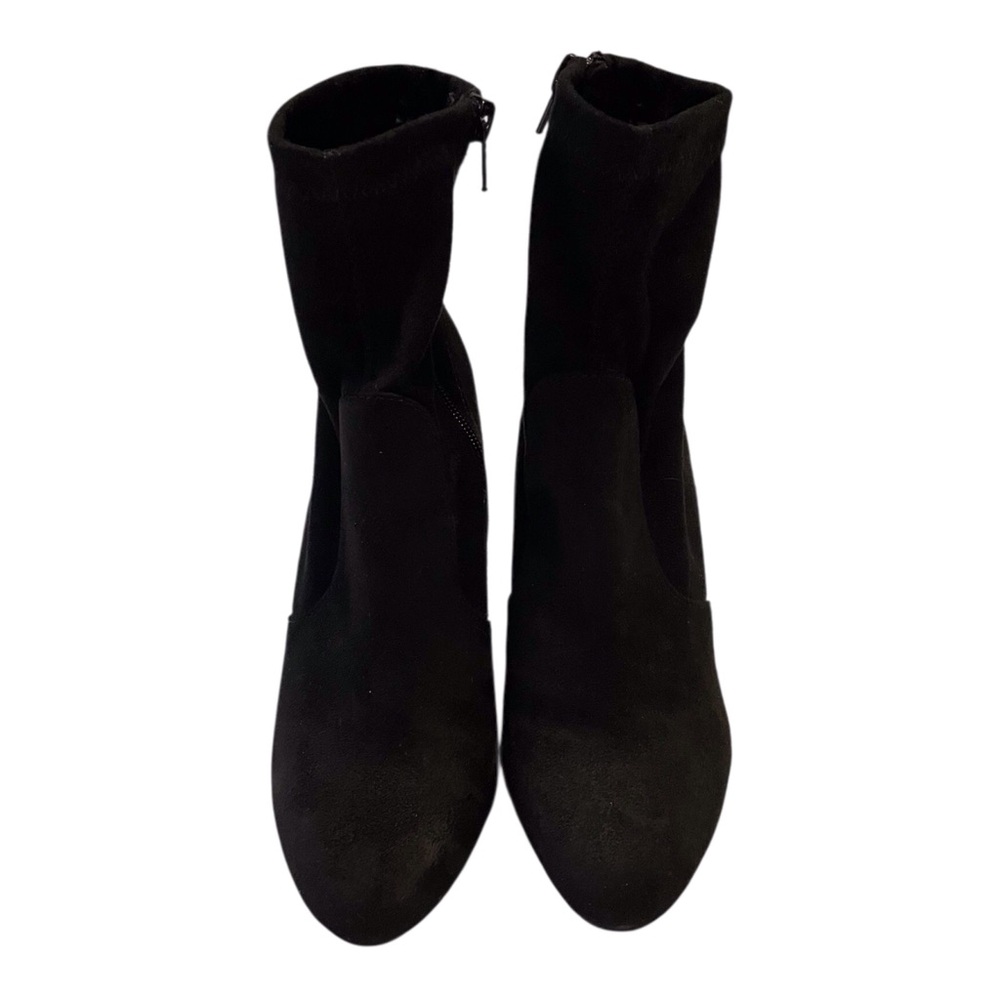 madeen girl Women's Black Textile Ankle Block Heels Boots,7.5M - Picture 3 of 12